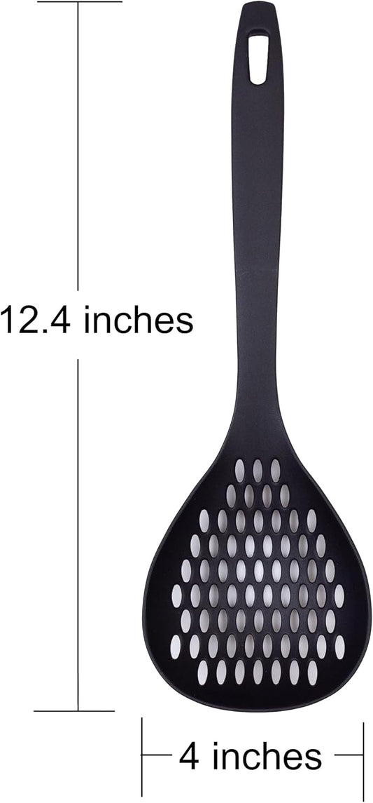 Nylon Slotted Spoon – 12.2" Lightweight, BPA-Free, Heat-Resistant, Non-Scratch Kitchen Utensil – Made in Japan