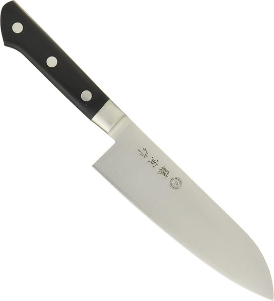 Fujitora Santoku, 6.7 inches (170 mm), Made in Japan, Cobalt Alloy Steel, Double Edged, Versatile Knife, For Meat, Fish, Vegetables, DP Cobalt Alloy Steel Insert, With Ferrule FU-503