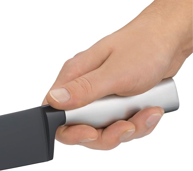 WMF Ultimate Black Santoku Knives 32 cm, Made in Germany, Kitchen Knife Durable Sharp, Diamond Cut, Blade 18.5 cm, Everlasting Sharpness, Safe Finger Protection, Ergonomic Handle