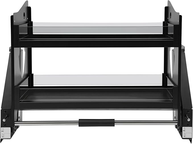 Pull Down Shelf,Pull Down Shelf Cabinet Organizer,2 Tier Pull-Out Cabinet Organizer,Wall Cabinet Storage Organizer for Kitchen