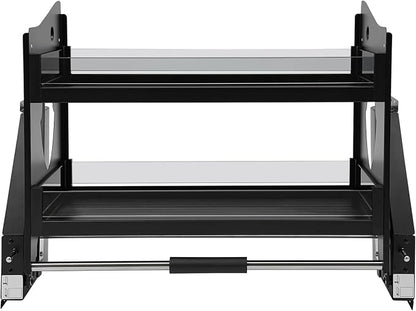 Pull Down Shelf,Pull Down Shelf Cabinet Organizer,2 Tier Pull-Out Cabinet Organizer,Wall Cabinet Storage Organizer for Kitchen