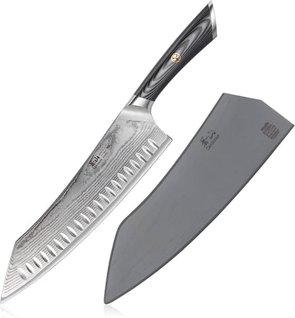 Cangshan NAKA Series X-7 Steel Forged Rocking Chef's Knife with Sheath (10-Inch)