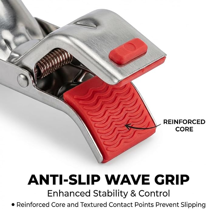 2PCS Hot Plate Gripper Clips, Bowl Holder Tongs, Anti-Scald Multi-Purpose Kitchen Tool for Microwave, Oven, Steamer, Air Fryer, Steamer, Pots