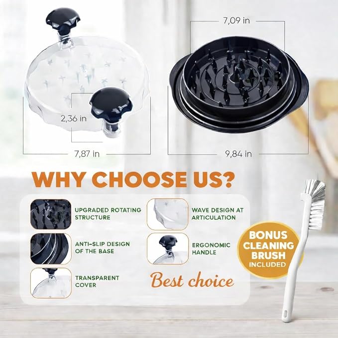 Chicken Shredder, Large Chicken Breast Shredder Tool Twist, Easy To Use Meat Shredder - Includes Cleaning Brush, Ergonomic Handle, Transparent Lid, Anti-Slip, Dishwasher safe, BPA Free