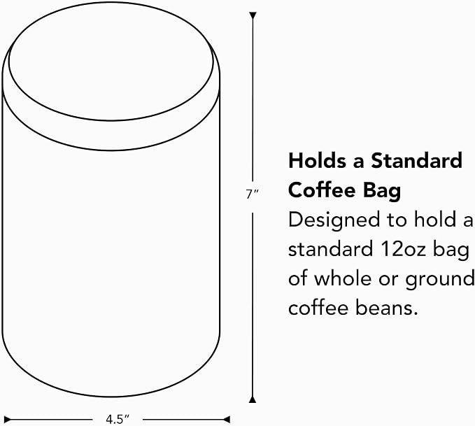 MiiR Airtight Coffee Canister, Portable Storage for Coffee, Tea, and Espresso, Stainless Steel Construction - Locks in Freshness for Your Favorite Beans and Leaves