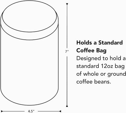 MiiR Airtight Coffee Canister, Portable Storage for Coffee, Tea, and Espresso, Stainless Steel Construction - Locks in Freshness for Your Favorite Beans and Leaves