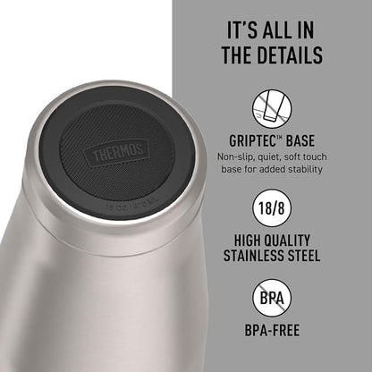 THERMOS ICON SERIES, Stainless Steel Mug, Matte Stainless Steel, 16 oz