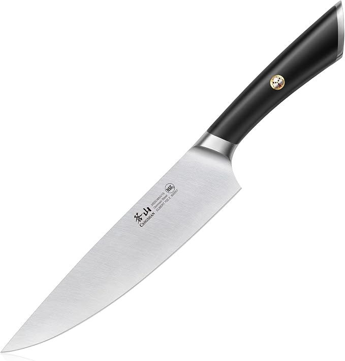 Cangshan ELBERT Series German Steel Forged Chef's Knives (Black, 8-Inch)