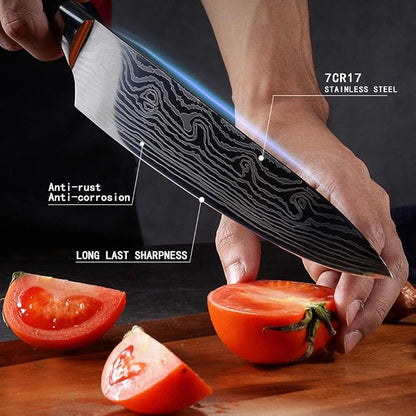 Professional Chef Knife, 8 Inch Pro Kitchen Knife, German High Carbon Stainless Steel Knife with Ergonomic Handle