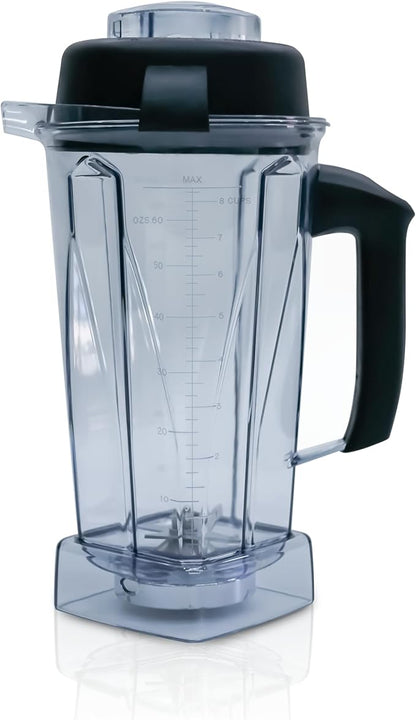 Nikkar Blender Pitcher 64oz Replacement Pitcher Compatible with 5200 6300 5000 VM0101 VM0102 VM0103 VM0197 6000 Classic/Explorian/Commercial Blender Cup