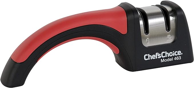 Chef’sChoice Professional Manual Knife Sharpeners Pronto Hone for 15-Degree Straight-Edge and Serrated Knives with Precise Angle Control & Compact Footprint, 2 Stage, Black (Pack of 6)