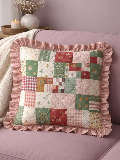Cotton Patchwork Quilting Fabric Panel – 155×100 cm, 100% Cotton, Made in Türkiye (PRT_KUP 01-001) (Vintage Floral Patchwork, 5 pcs (23.6x11.8 inc))