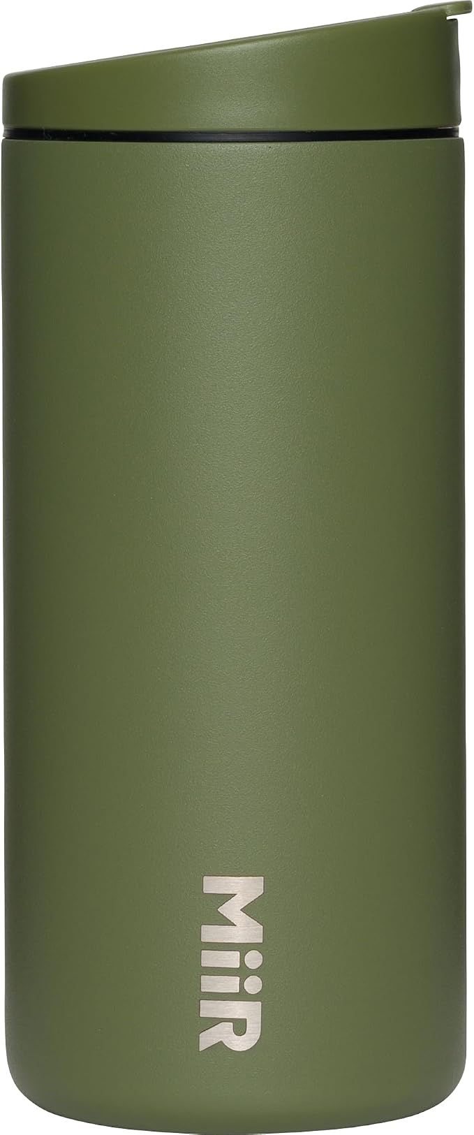 MiiR Flip Traveler 12oz - Double-Wall Vacuum Insulated with Leakproof Flip Lid, BPA-Free Stainless Steel Construction, Insulated Tumbler for Hot or Cold Drinks