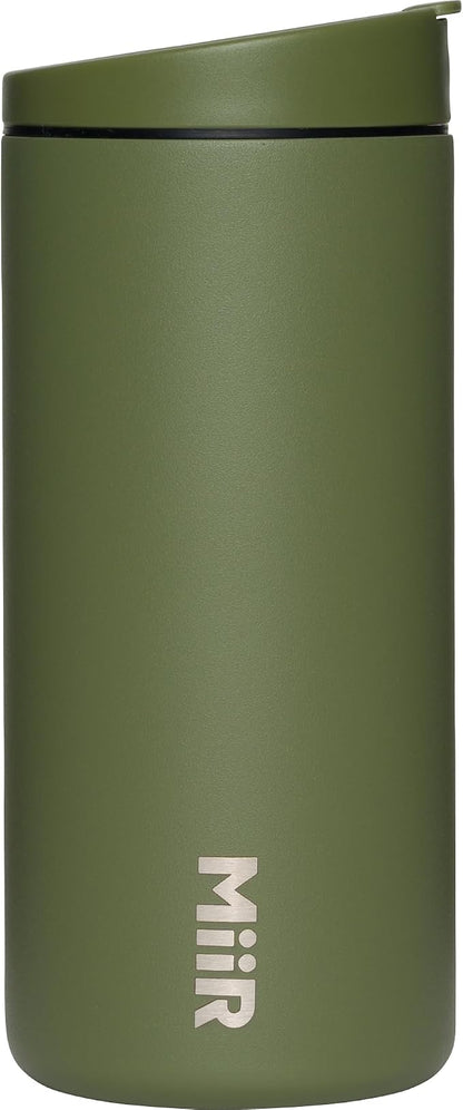MiiR Flip Traveler 12oz - Double-Wall Vacuum Insulated with Leakproof Flip Lid, BPA-Free Stainless Steel Construction, Insulated Tumbler for Hot or Cold Drinks