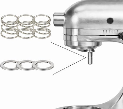 Spring & Washer Kit for KitchenAid Stand Mixers – 316 Stainless Steel Upgrade, Food-Grade Replacement for Tilt-Head & Bowl-Lift Models – Stabilizes Attachments (3 Pack)