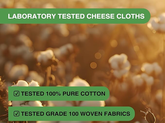Olicity Cheese Cloths, Grade 100, 36x36Inch, Reusable Cheese Cloth with Closed Edges Fabric Fine Mesh Cloth, Unbleached Cotton Muslin Cheesecloth for Straining, Cooking, Yogurt, Herbs,Crafts - 9 Sq.Ft