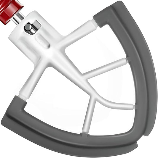 Flex Edge Beater Paddle for KitchenAid 4.5-5QT Tilt-Head Stand Mixer Silicone Bowl Scraper Replacement Part,Dishwasher Safe for Kitchen Aid Accessories And Attachments Mixers Accessory,Grey