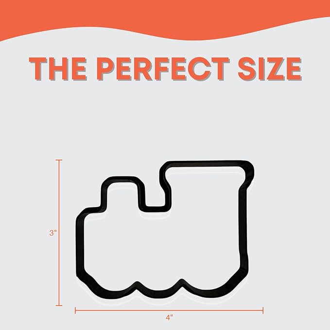 Train Engine Cookie Cutter with Easy Push Design