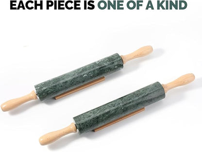Koville Marble Rolling Pin, Non-Stick Stone Dough Roller, Rolling Pin for Baking,Pasta, Dumpling, Ravioli, Fondant,Pie Crust, Kitchen Baking Pastry Tools