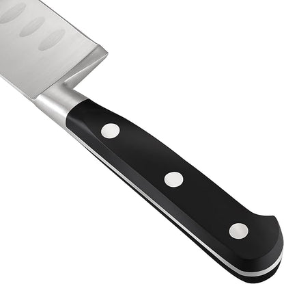 Cooks Standard Classic Cutlery, High Carbon Stainless Steel Knives Set, 8" Chef's Knife and 7" Santoku Knife, Ergonomic Handle, 2-Piece