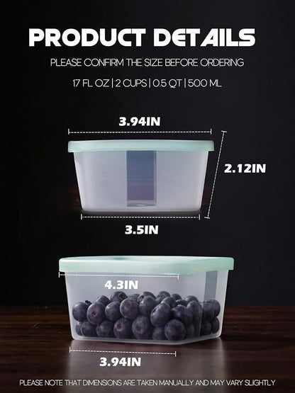 LivLab Mker 40 PCS Meal Prep Containers with Lids - Freezer Food Storage Containers Bpa-Free Reusable Lunch Boxes for Leftovers, Salad, Fruits, Snack - 20 Sets | 20 fl oz | 2.5 Cups