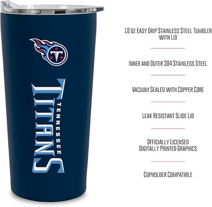 Rico Industries NFL Football Soft Touch, Easy Grip Tumbler