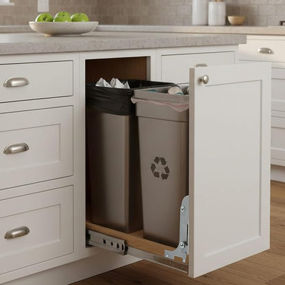 Cabinet Door Mount Kit Heavy Duty Metal Frame Set for Kitchen Base Cabinet Organizers, Waste Trash Containers, Pullout Storage Shelves and Drawers