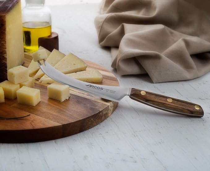 Arcos Serie Nordika - Cheese Knife - Stainless Steel NITRUM - Size Blade 125 mm | 5 Inch Inch - Ovengkol Wood Handle 100% natural FSC - 100% Recycled Packaging