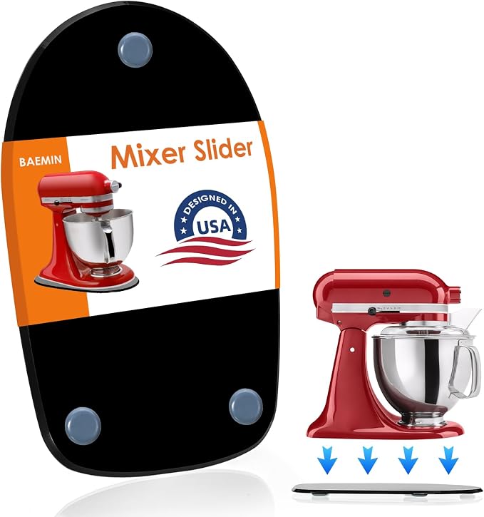 Thickened Acrylic Mixer Slider (Compatible with KitchenAid Mixer) (Slider for 4.5-5QT Stand Mixer) (Mixers Accessories) Sturdy Heavy-Duty Mixer Slider, Black