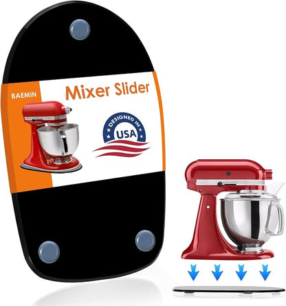 Thickened Acrylic Mixer Slider (Compatible with KitchenAid Mixer) (Slider for 4.5-5QT Stand Mixer) (Mixers Accessories) Sturdy Heavy-Duty Mixer Slider, Black