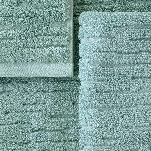 SKL Home CloudSoft Hand Towel Set, 2-Piece, 100% Cotton Luxury, Teal