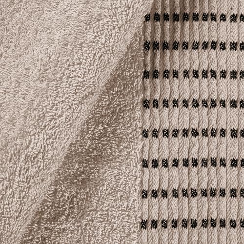 BELIZZI HOME Ultra Soft 3 Pack Cotton Towel Set, Contains a Bath Towels 28x55 inch, a Hand Towels 16x24 inch & a Wash Cloths 12x12 inch, Ideal Everyday use, Compact & Lightweight - Tan
