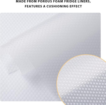 Aiosscd 7PCS Shelf Mats Refrigerator Liners Washable Refrigerator Pads Fridge Mats Drawer Placemats Home Kitchen Gadgets Accessories Organization for Top Freezer(White)
