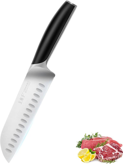 Santoku Knife 7 Inch Chef Knife Chopping Knife for Vegetable, Fruits, Meat, Perfect Gifts for Men and Women, Parents