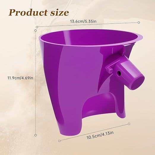 Purple Stand Mixer Accessories Compatible with KitchenAid Artisan KSM150, Food-Grade Flour Funnel for 5 Quart Tilt-Head Stand Mixer, Anti-Splash Kitchen Funnel, Easy to wash and Reuse