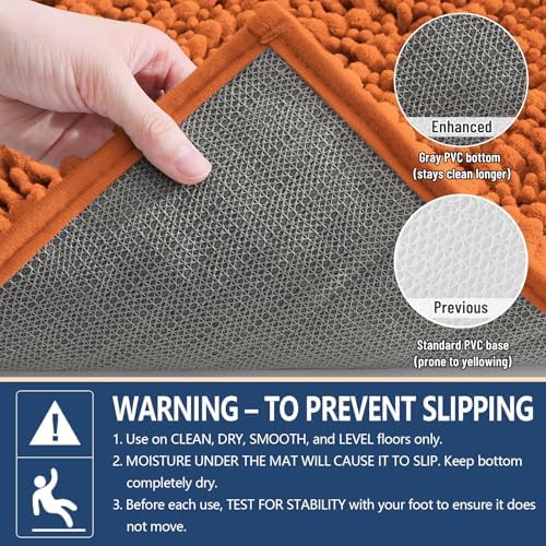 Arotive Bathroom Rugs Mat 36x24, Soft Absorbent Chenille Shaggy Bath Mat