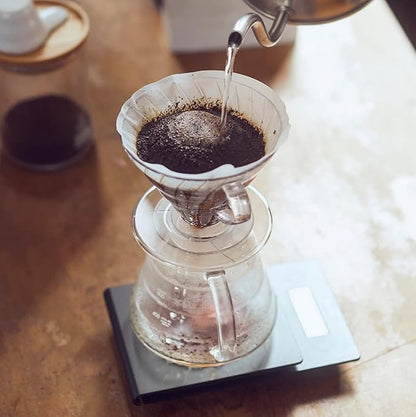 Hario V60 Plastic Coffee Dripper, 02, Clear (Pack of 2)