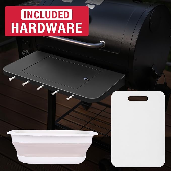 23.6 X 12.2 Folding Grill Shelf for Pit Boss 700DX 700FB 700FB2 800FB2, Easy-Check Fit Accessory for Outdoor Cooking or Use