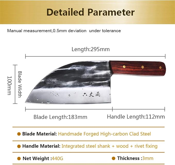 Ultra-Sharp Composite High Carbon Steel Handmade Forged Chef Knife and Vegetable Knife No-Slip Labor-saving Wooden Handle Chinese Knife