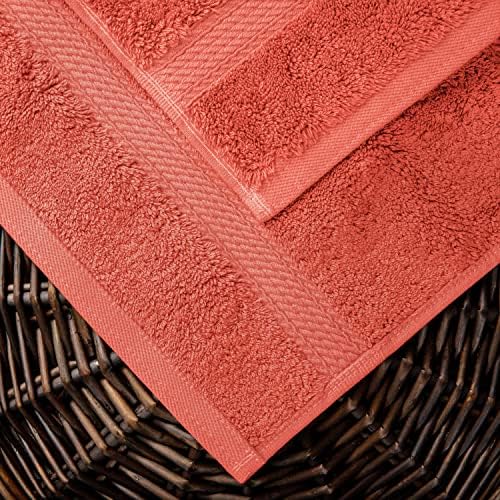 SUPERIOR Egyptian Cotton Ultra Plush & Absorbent, 10 Piece Set, Coral
