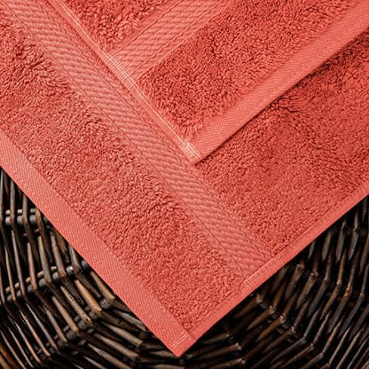 SUPERIOR Egyptian Cotton Ultra Plush & Absorbent, 10 Piece Set, Coral
