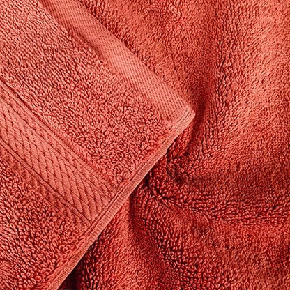 SUPERIOR Egyptian Cotton Ultra Plush & Absorbent, 8 Piece Set, Coral