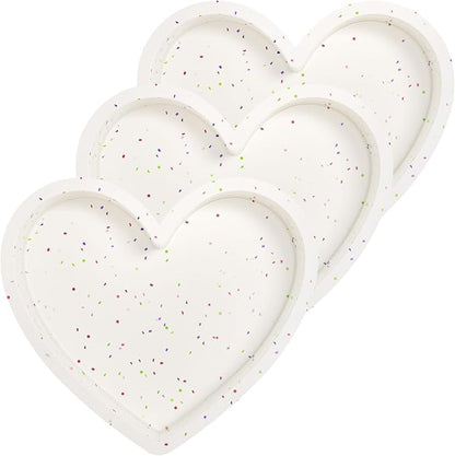 6 Inch Silicone Heart Shaped Cake Pans Set of 3, Small Nonstick Heart Molds for Baking, Food Grade Easy Release Heart Pan for Oven Air Fryer Freezer (Cream)