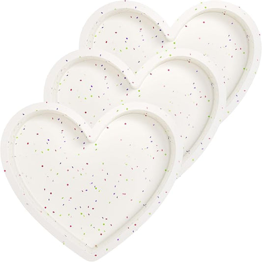 6 Inch Silicone Heart Shaped Cake Pans Set of 3, Small Nonstick Heart Molds for Baking, Food Grade Easy Release Heart Pan for Oven Air Fryer Freezer (Cream)