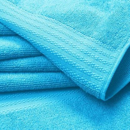 GLAMBURG Premium Cotton Oversized 2 Pack Bath Sheet 35x70-100% Pure Cotton - Ideal for Everyday use - Ultra Soft & Highly Absorbent - Machine Washable - Turquoise Blue