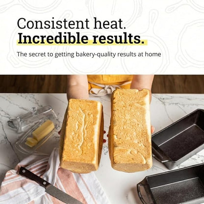 Lodge Seasoned Cast Iron Loaf Pan 10 Inches - Pre-Seasoned Rectangular Cast Iron Bakeware- Even Browning Bread Pan with Easy-Release Finish - PFAS-Free Non-Toxic Cookware