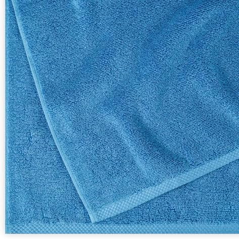 Amazon Basics 2-Piece Quick-Dry Oversize Bath Towel, 100% Cotton, 54" x 30", Lake Blue