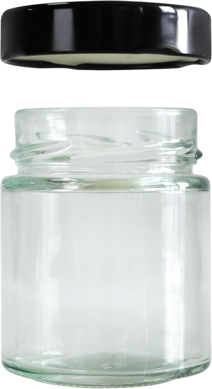 5oz Glass Jar with Metal Lids, Pack of 12 Set, herbs, spices, candy, beans