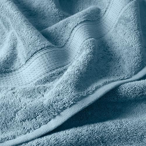 SUPERIOR Egyptian Cotton Ultra Plush & Absorbent, 12 Piece Set, Denim Blue