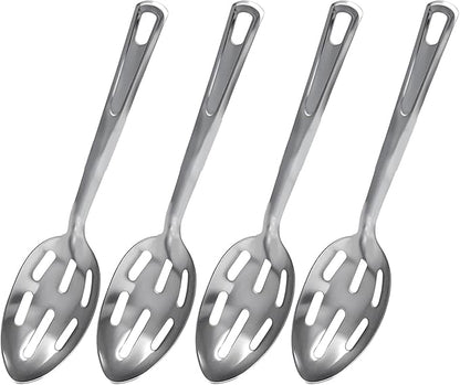 4 Pack Kitchen Slotted Spoon Stainless Steel, Stiring Large Spoons, 13 Inch Metal Slotted Spoon, Cooking Serving with Holes